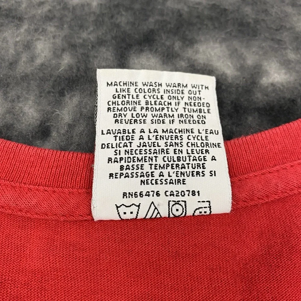 Tommy Hilfiger TShirt Mens Size M Spellout Logo V-neck VTG 90s Made in USA - Picture 11 of 13